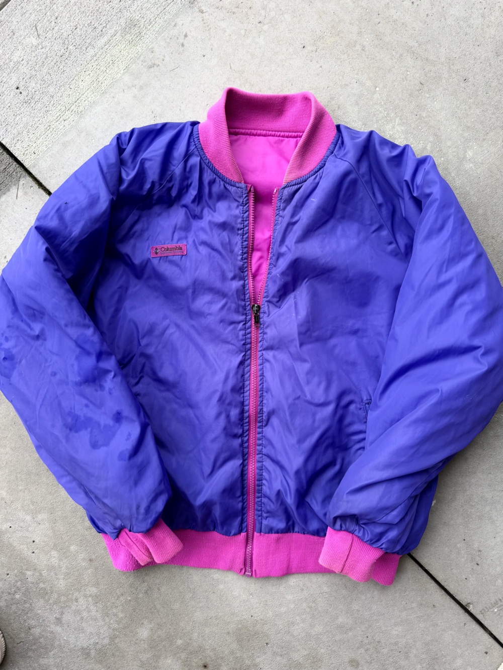 Columbia Kids Purple Jacket with Pink Trim